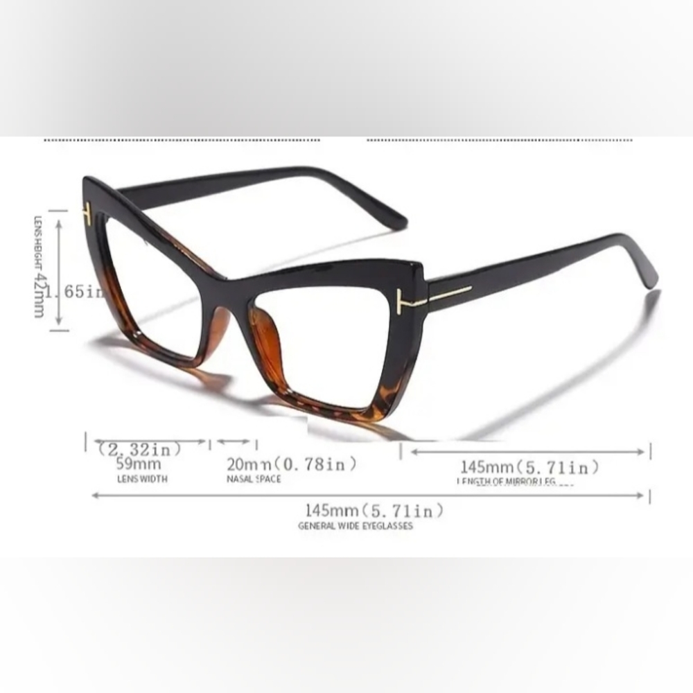 Oversized cat eye glasses - Picture 3 of 3